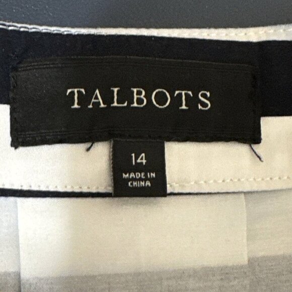 Talbots Women's 14 Pleated Mixed Pattern Skirt Purple Floral - Picture 10 of 14